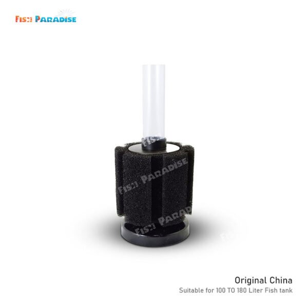 Aquarium Biochemical Super Sponge Filter (XINYOU XY-180)- Suitable for 100 TO 180 Liter Fish tank. 1 XY-180 Sponge Filter, 10 Feet Pipe, 2 Air flow Controller, 1 T Connector.